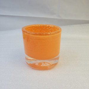 Henry Dean - Mouthblown Glass Votive (orange/cantaloupe)